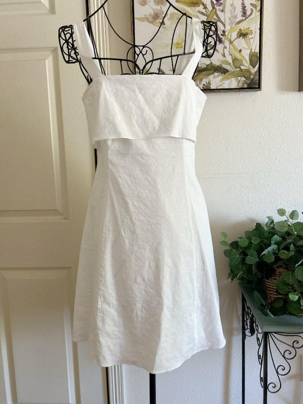 Theory White Sleeveless Midi Dress